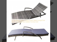 PE Poly Rattan Garden Outdoor Indoor Rattan Lounge Chair Beach Sun Holiday Patio Outdoor Furniture Set
