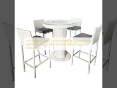Hot Selling Outdoor Furniture Bar Set Bar Bar Bar di Rattan Durable Bar Stool e Sedie Poly Rattan Round Bar Furniture Set