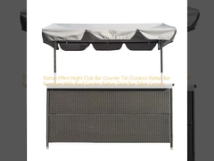 Rattan Effect Night Club Bar Bar Tiki Outdoor Rattan Bar Arredamento Con Tetto Giardino Rattan Tavolo Bar Tavolo Canopy